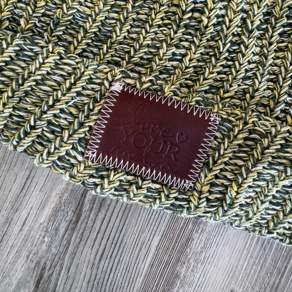 Love Your Melon green and yellow winter hat - Picture 2 of 2